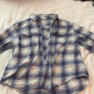Old Navy Plaid Boyfriend Shirt